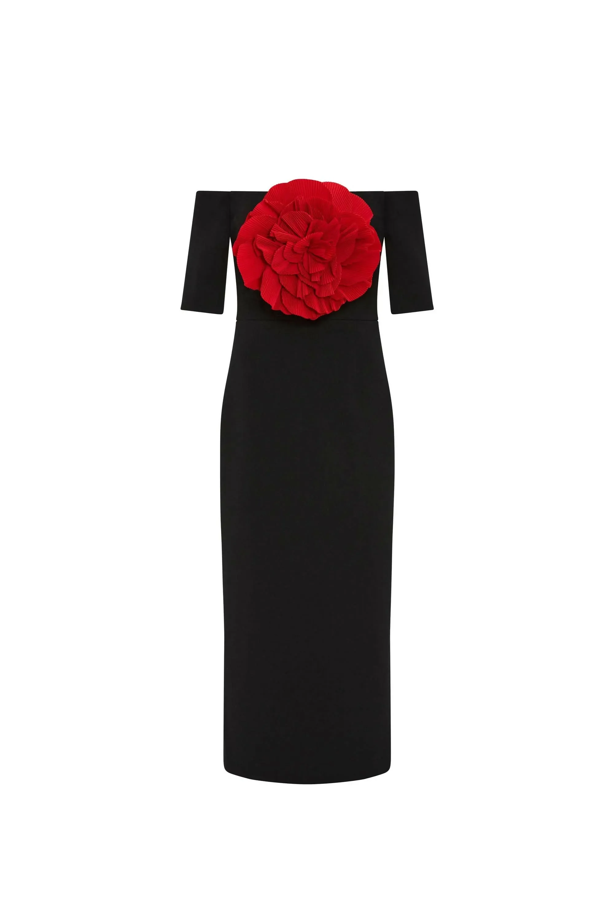 Rebecca Vallance Rhosen Off The Shoulder Midi Dress