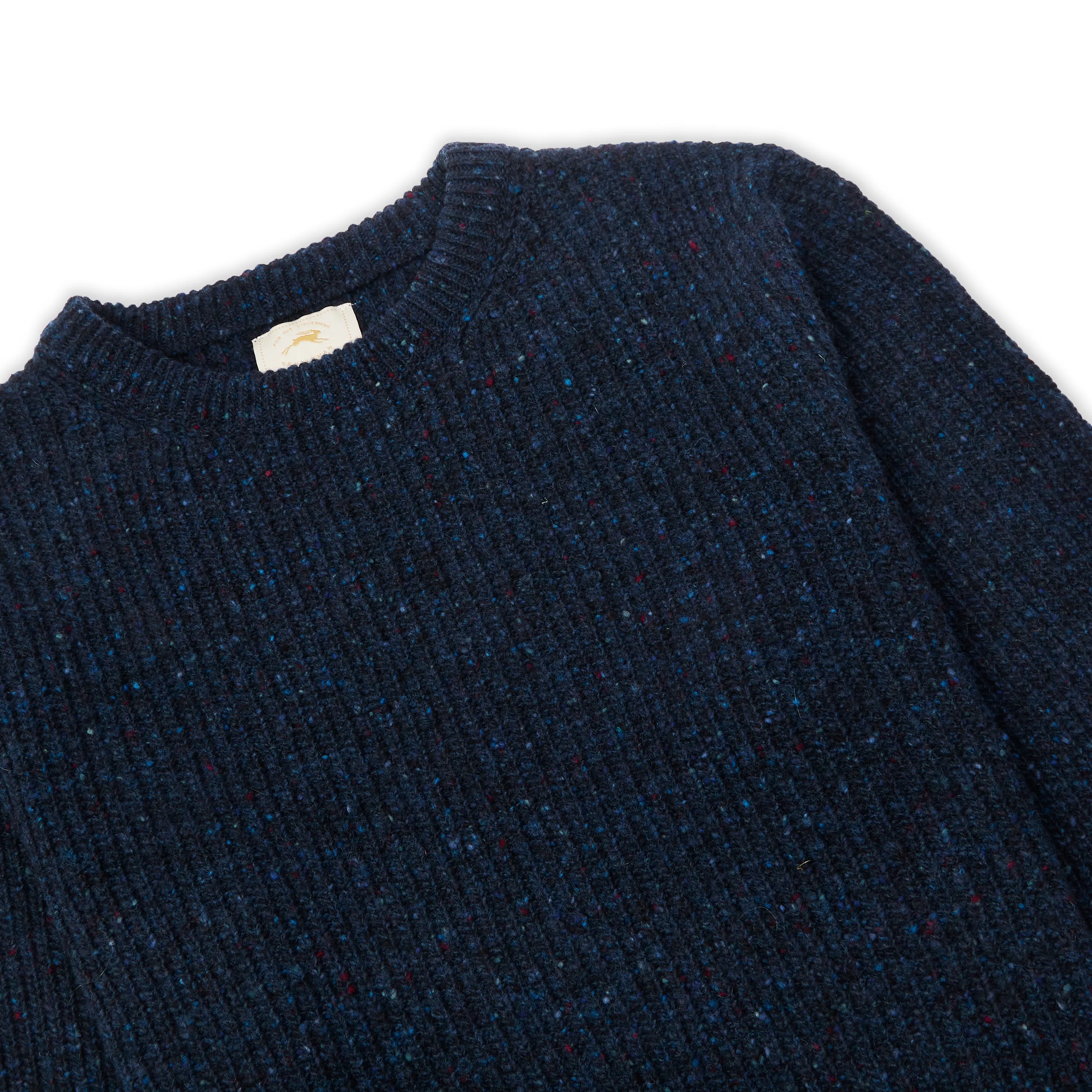 Ribbed Donegal Jumper - Navy