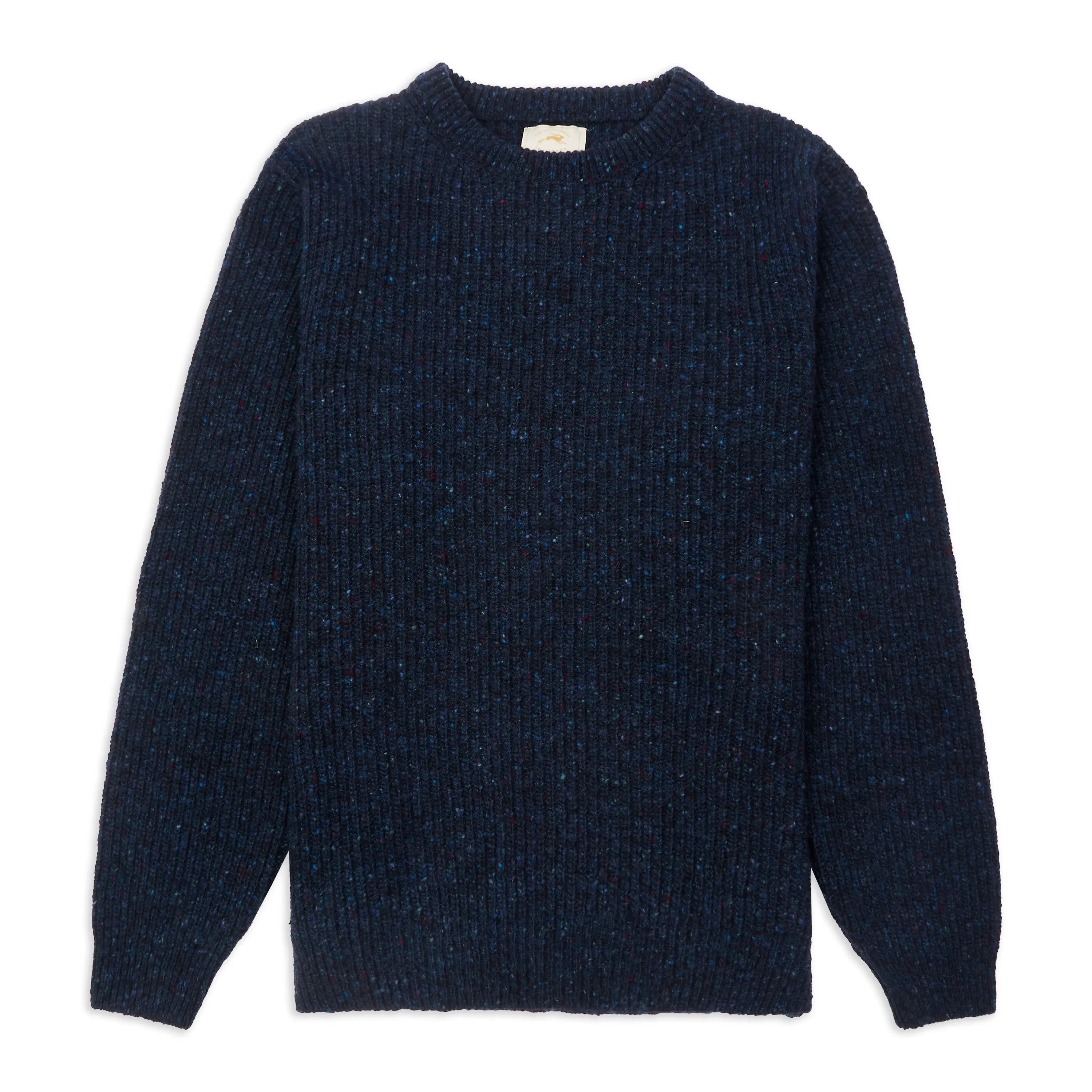 Ribbed Donegal Jumper - Navy