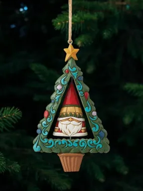 Rotating Gnome in Tree Ornament
