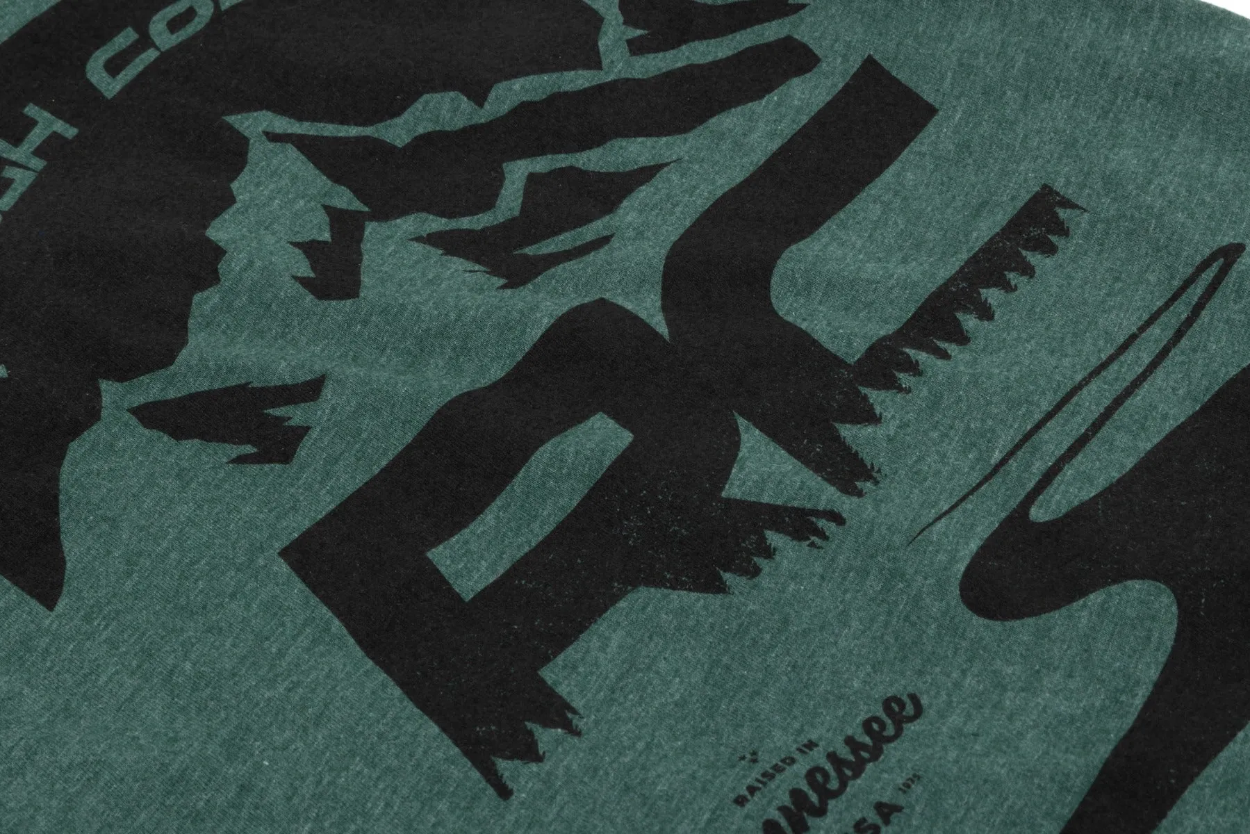 Rough Country T-Shirt - RC Mountains - Forest Green - LG