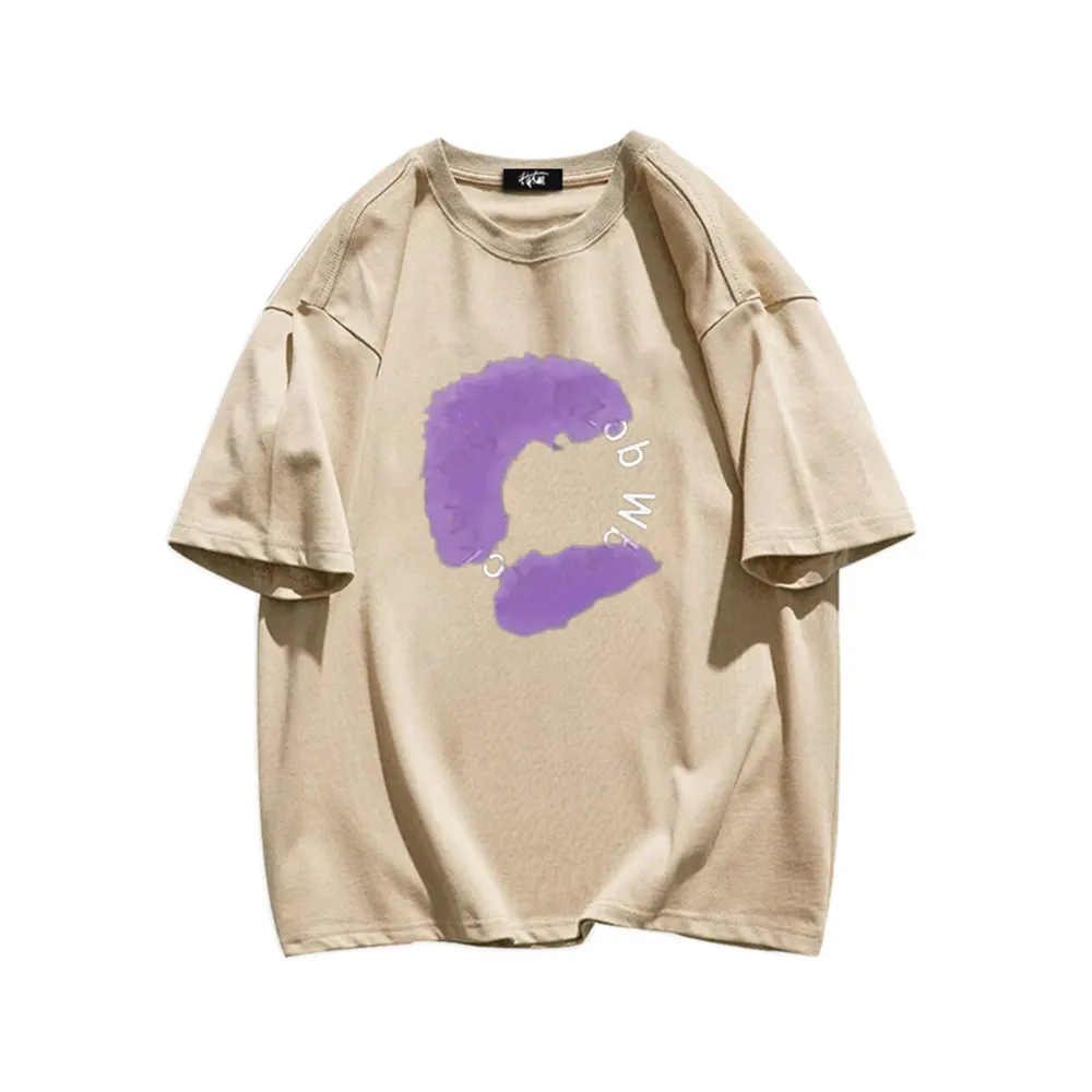 “Round Neck Pure Cotton Large C” T-shirt