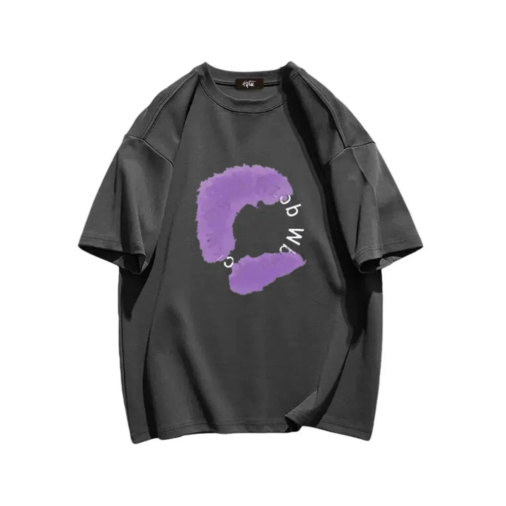“Round Neck Pure Cotton Large C” T-shirt