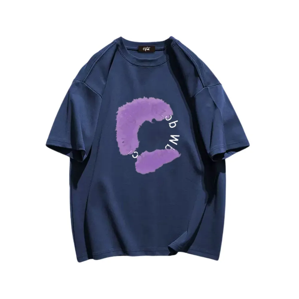“Round Neck Pure Cotton Large C” T-shirt