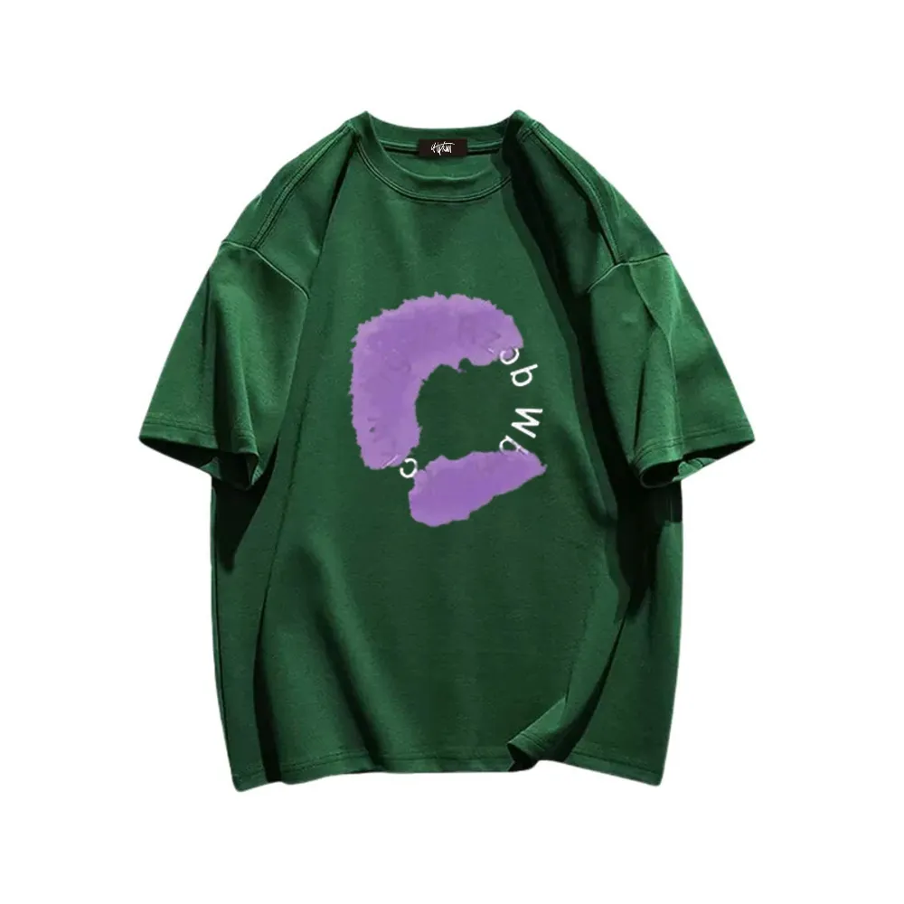 “Round Neck Pure Cotton Large C” T-shirt