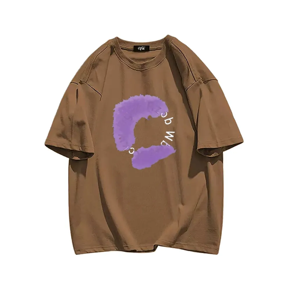 “Round Neck Pure Cotton Large C” T-shirt