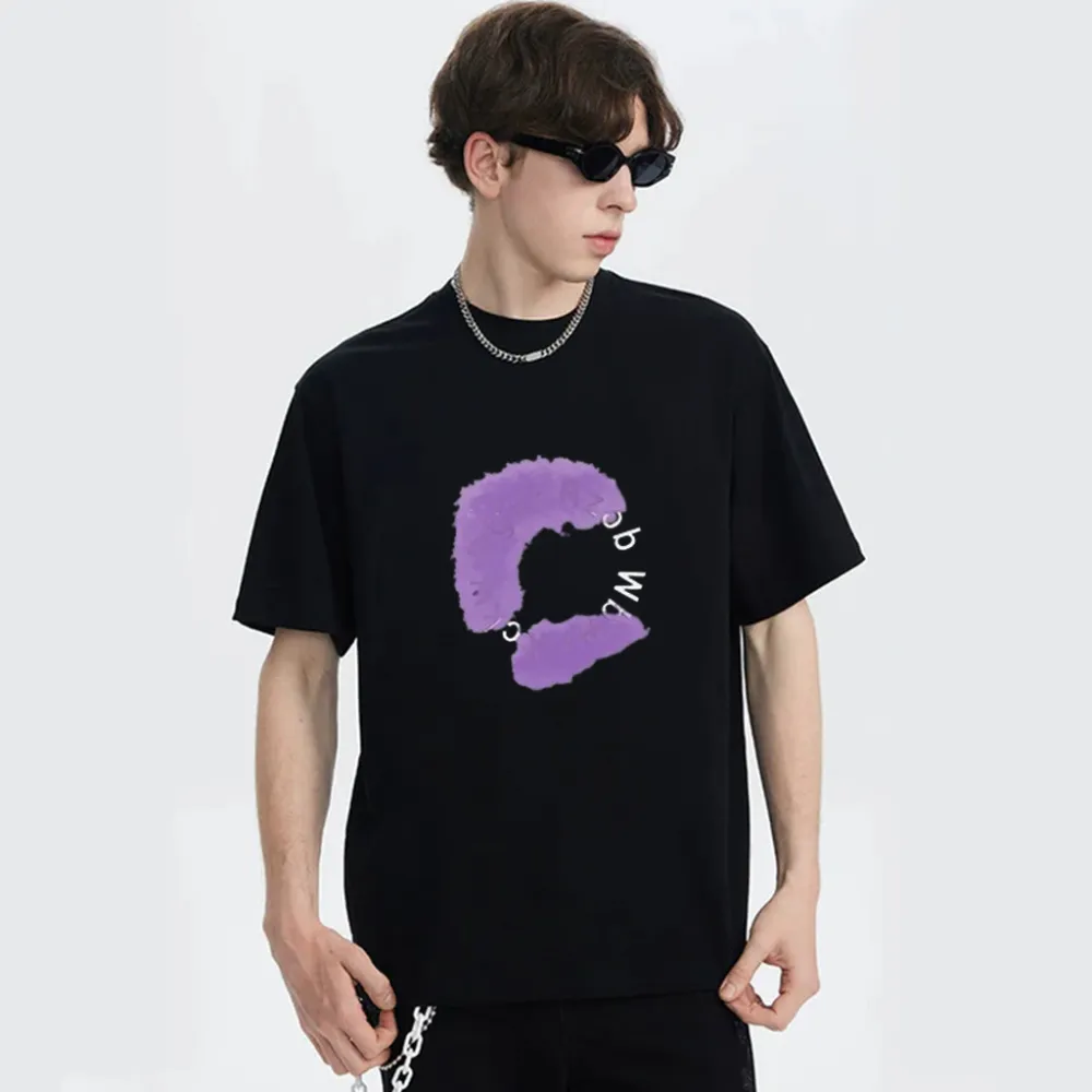 “Round Neck Pure Cotton Large C” T-shirt