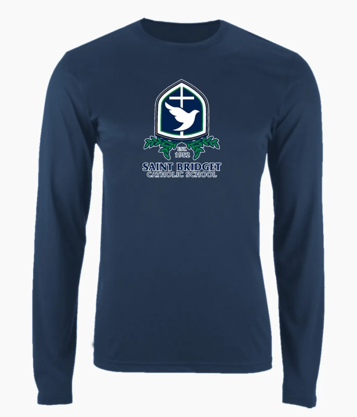 Saint Bridget Nike Long Sleeve Cotton Crew T-Shirt