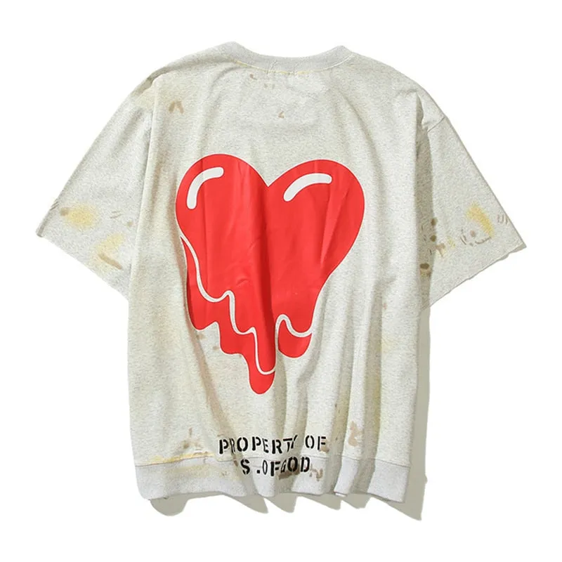 SAINT EU liquefy Heart Shape T-Shirt