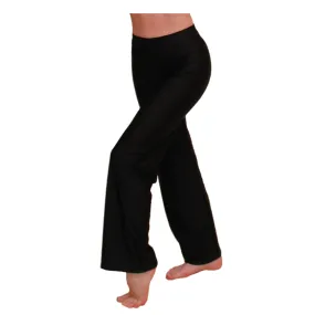 SALE - CHRIS - LYCRA WIDER STRAIGHT LEG TROUSERS - BLACK