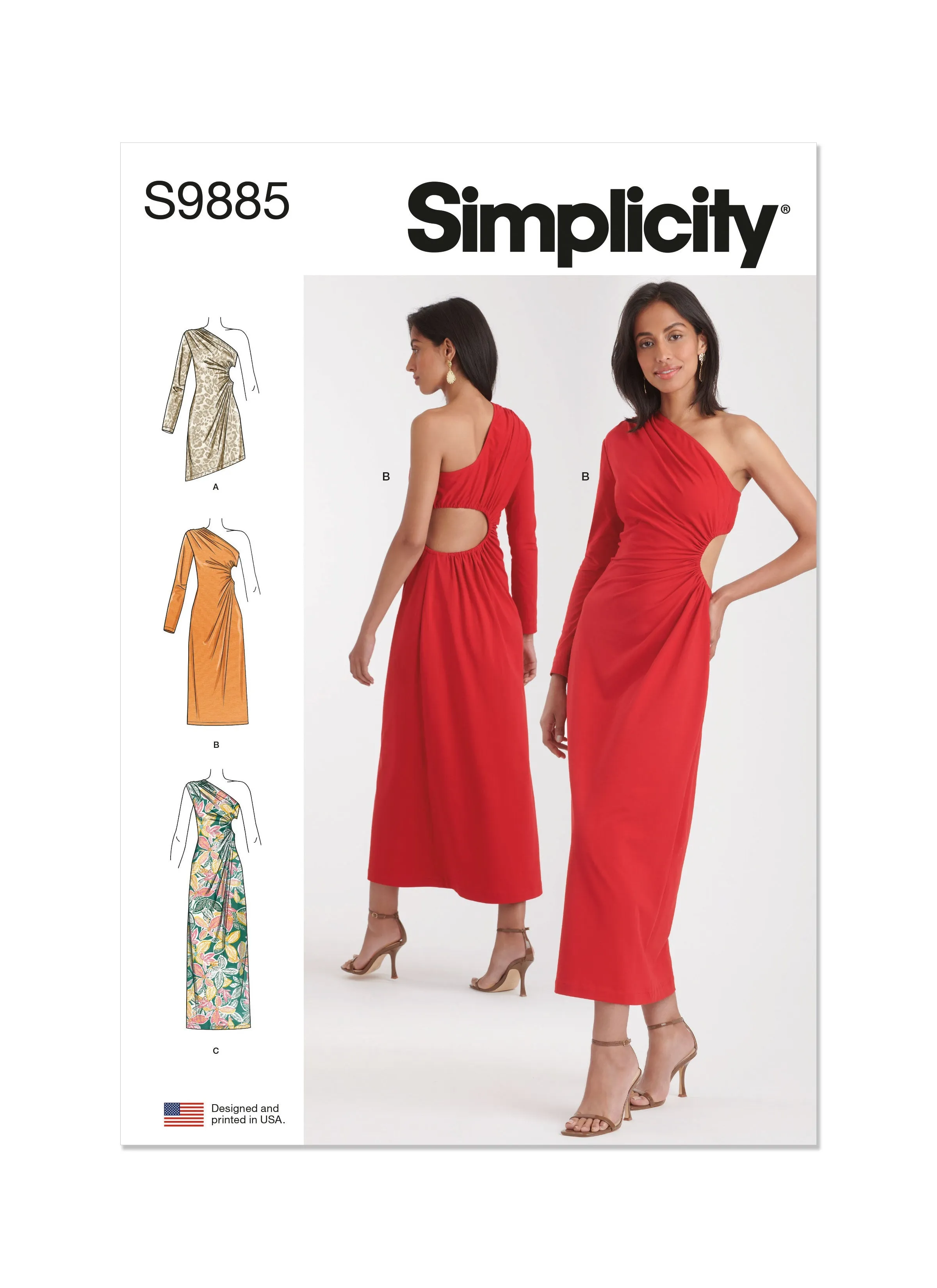 Simplicity Sewing Pattern 9885 Knit Dress in Three Lengths
