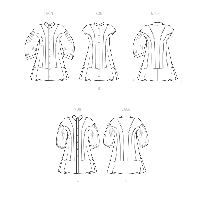 Simplicity Sewing Pattern S9641 MISSES' BUTTON DOWN DRESS
