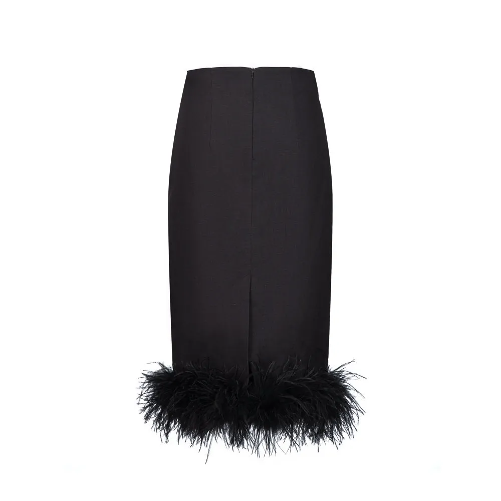 Skirt WIth Boa