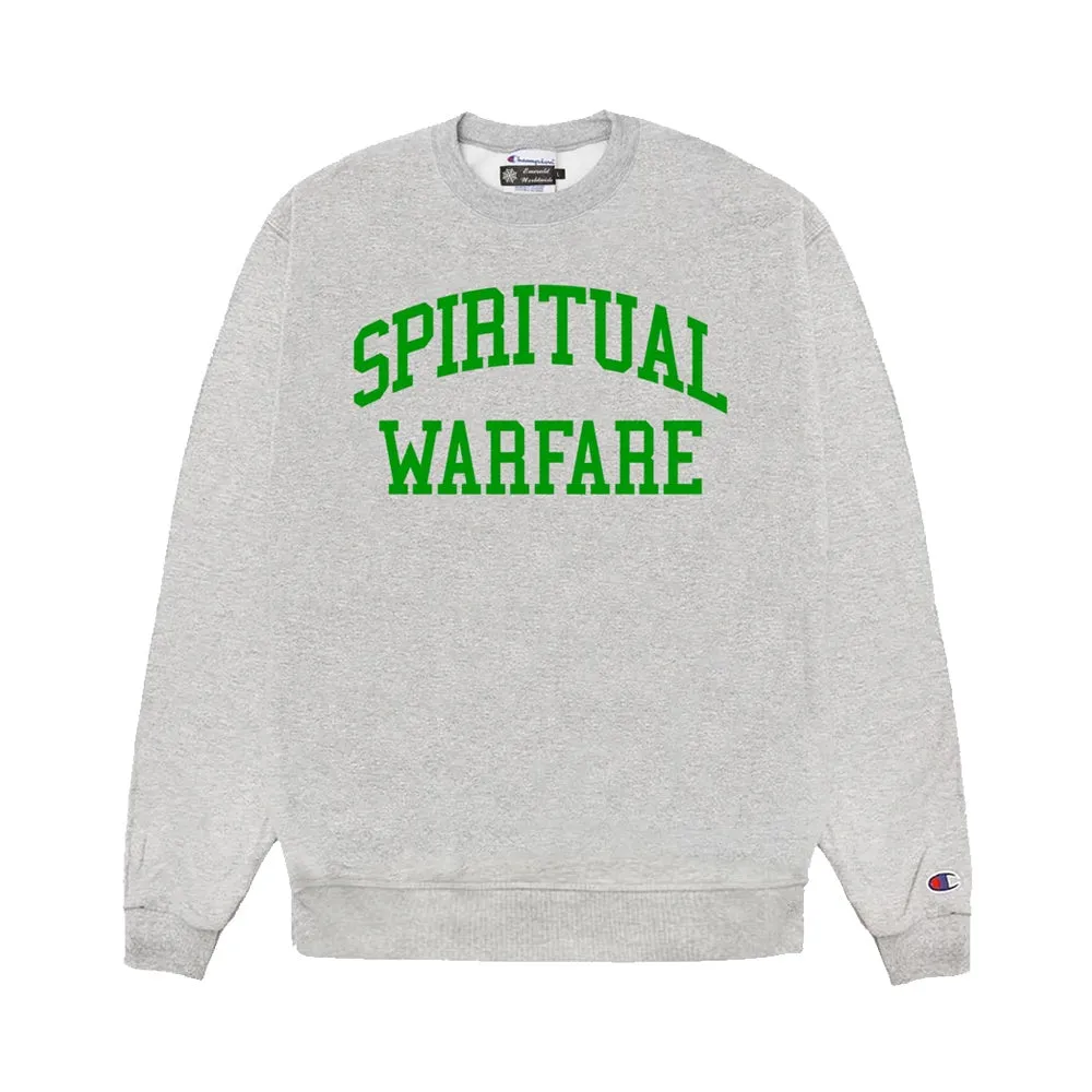 Spiritual Warfare Crewneck - Heather Grey