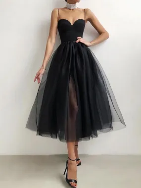 Sweetheart Neck Short Black Prom with Straps, Short Black Formal Graduation Evening