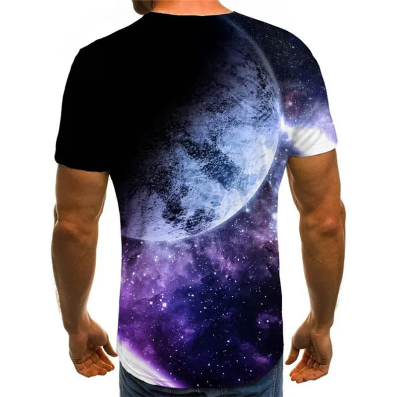 t shirt abstract  top tee personality  art costume fun geometric colorful art men's Cool