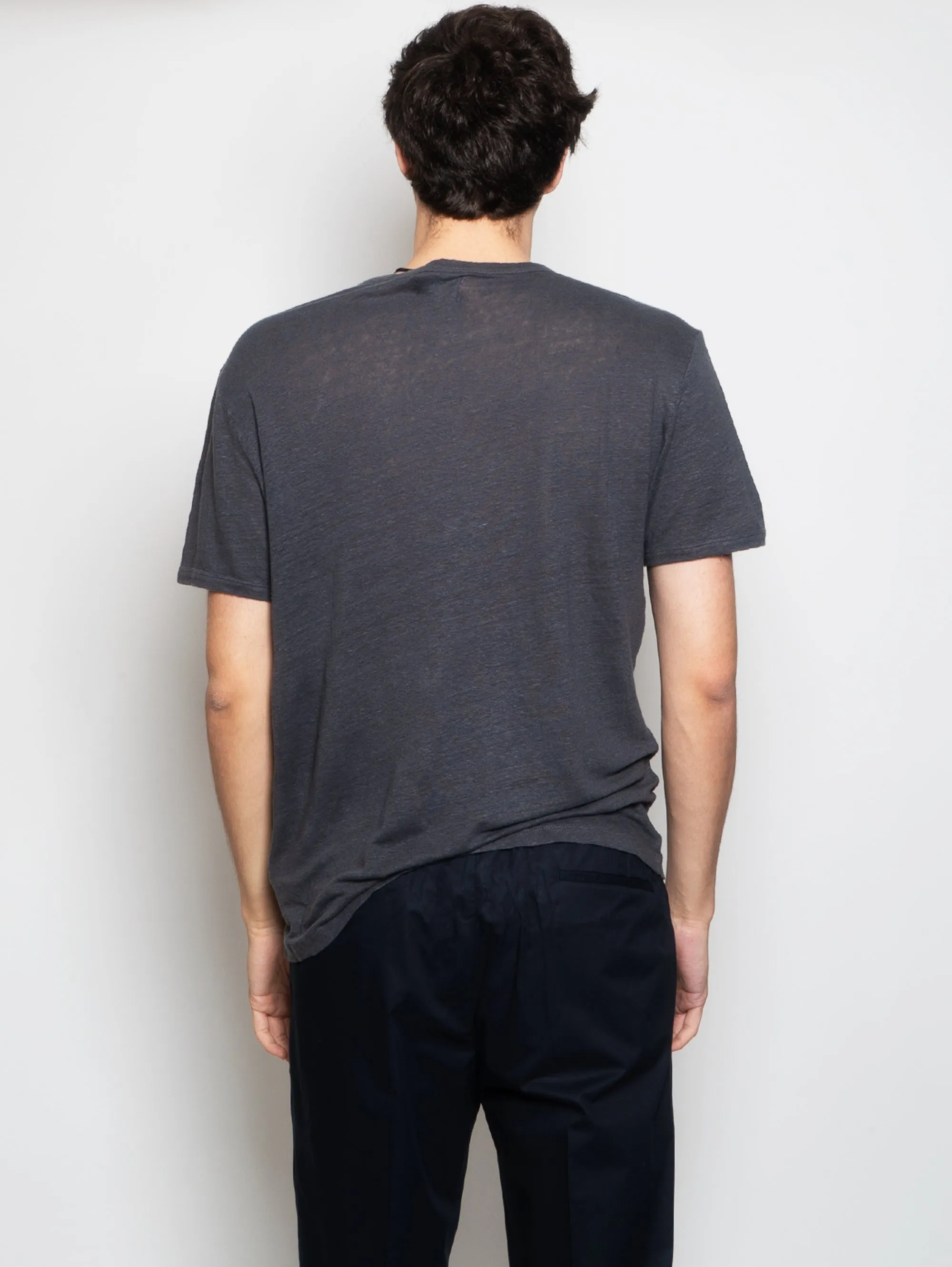 T-shirt in Lino Grigio