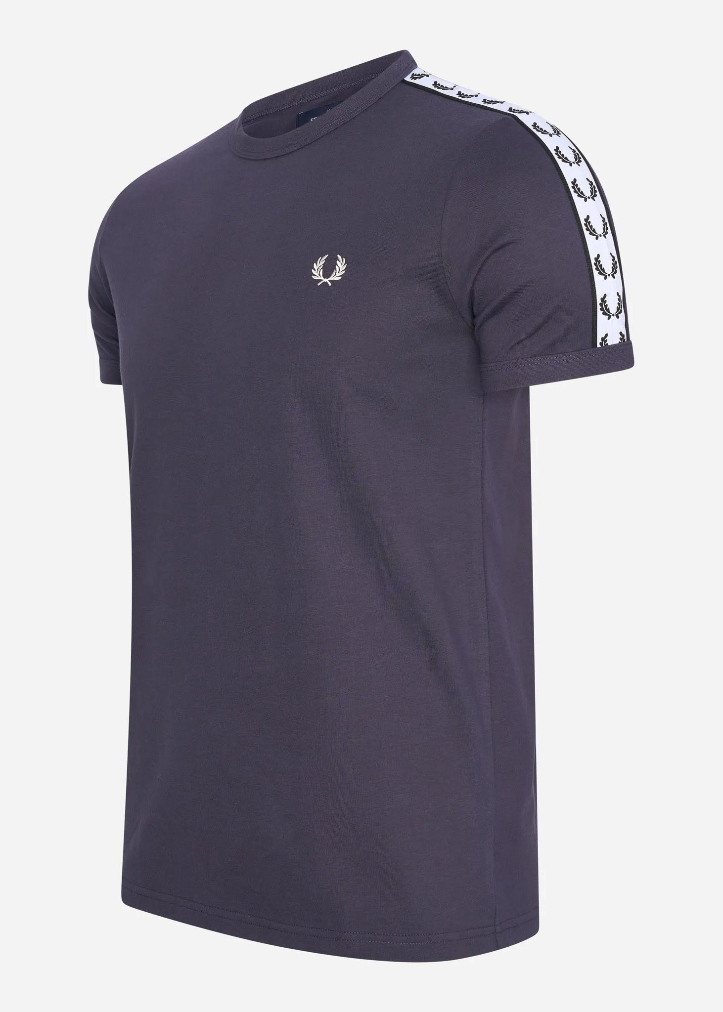 Taped ringer t-shirt - dark graphite