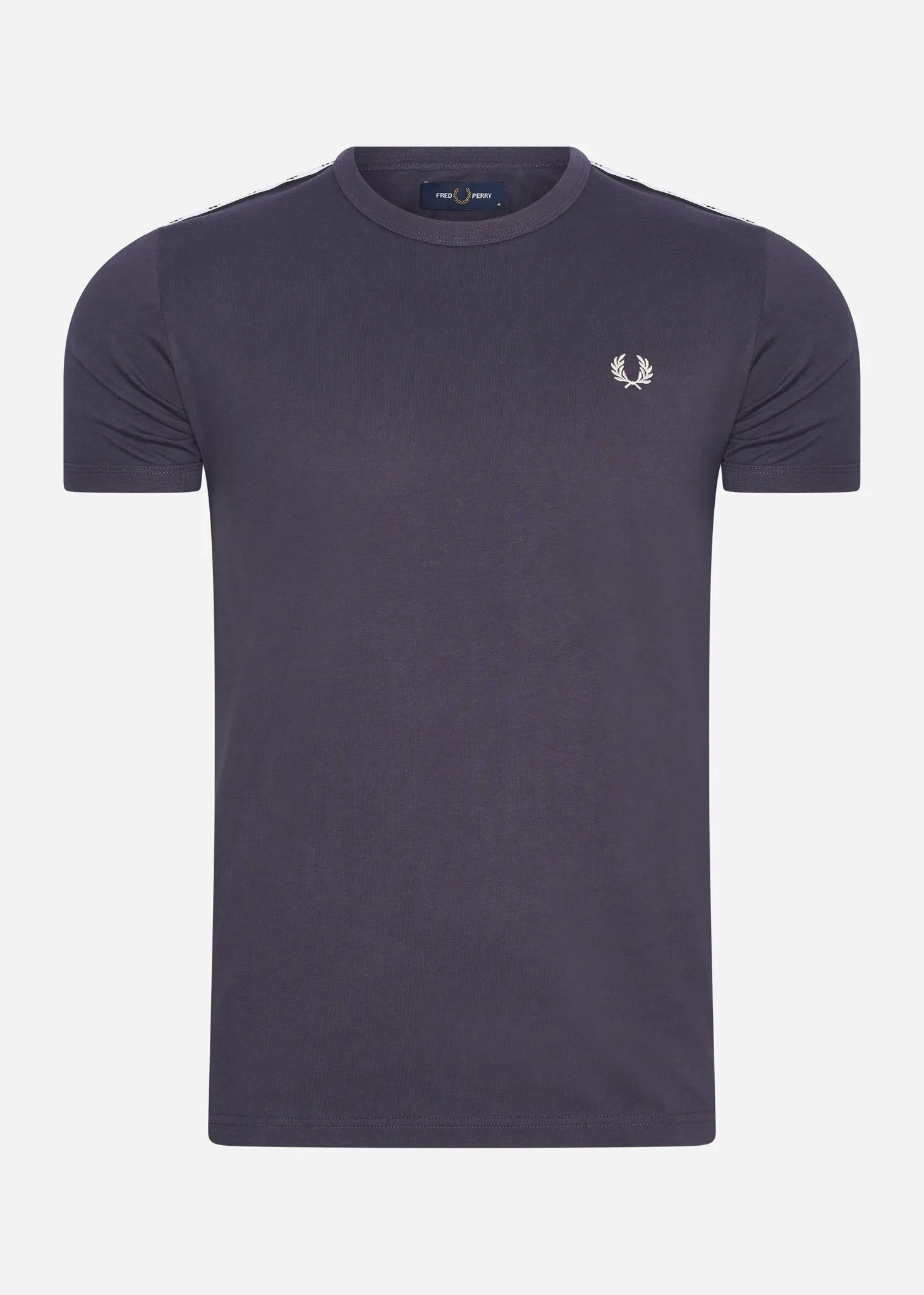 Taped ringer t-shirt - dark graphite