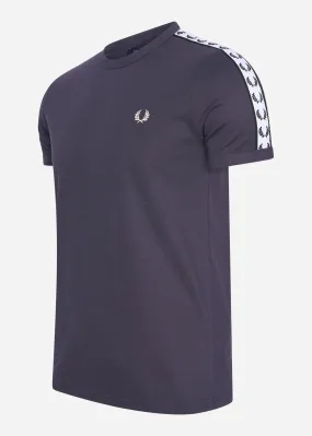 Taped ringer t-shirt - dark graphite