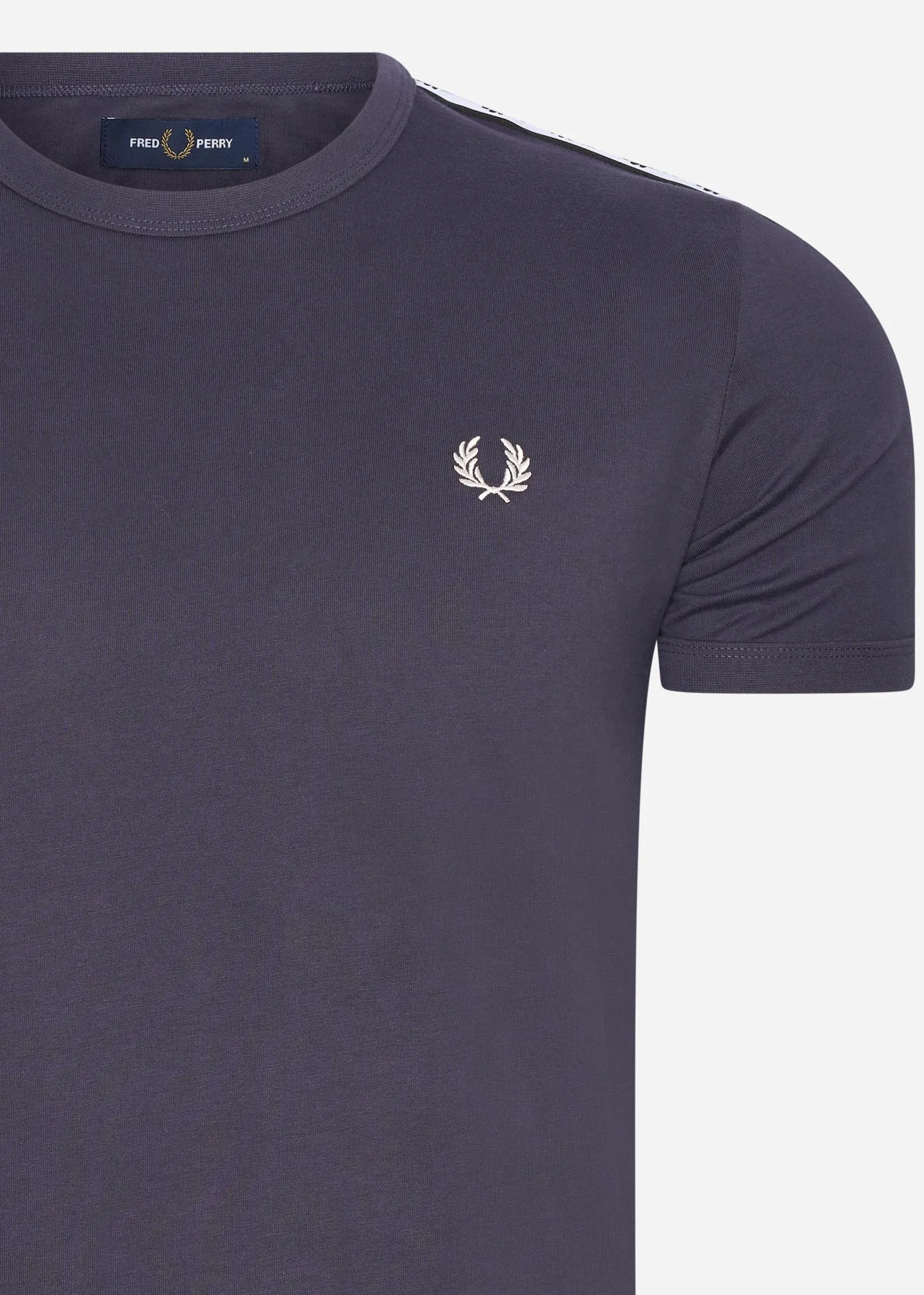 Taped ringer t-shirt - dark graphite