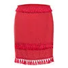 Tassel high waist mini skirt