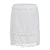 Tassel high waist mini skirt