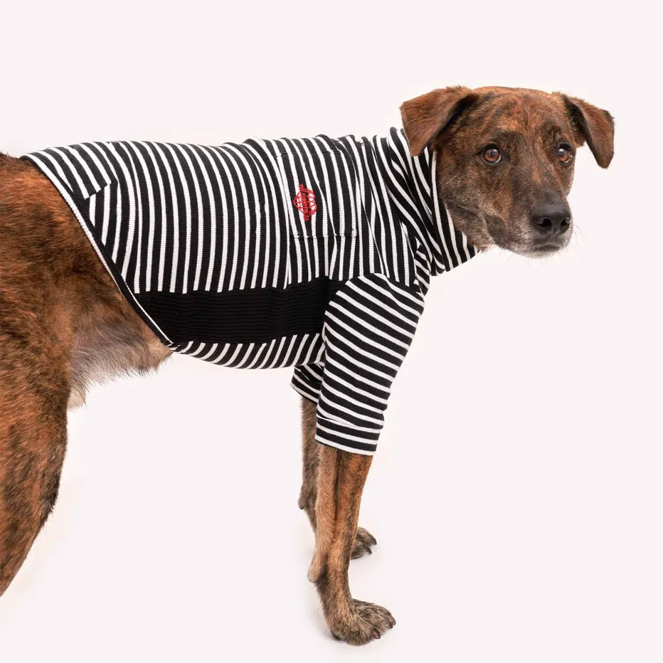 The Furryfolks - Black & White Stripe Tee