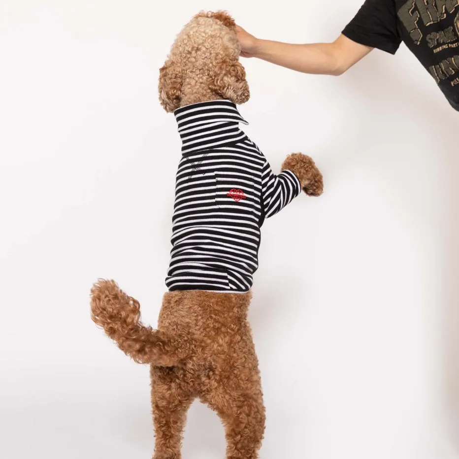 The Furryfolks - Black & White Stripe Tee