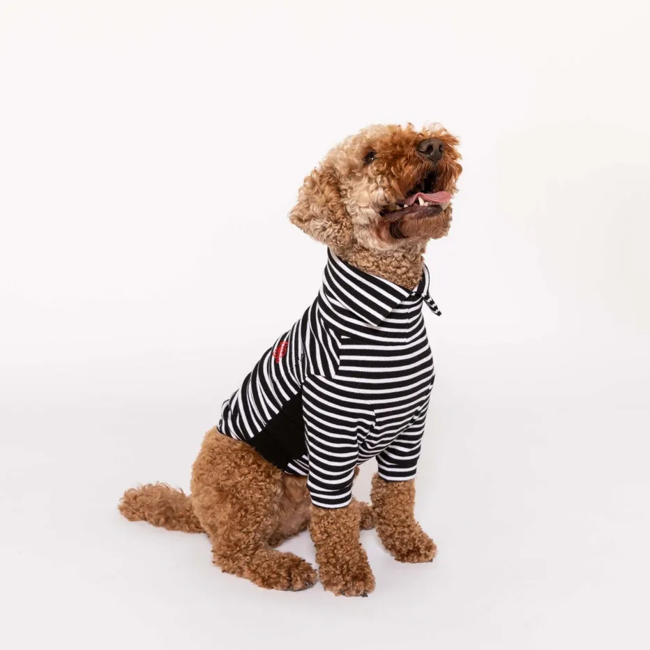The Furryfolks - Black & White Stripe Tee