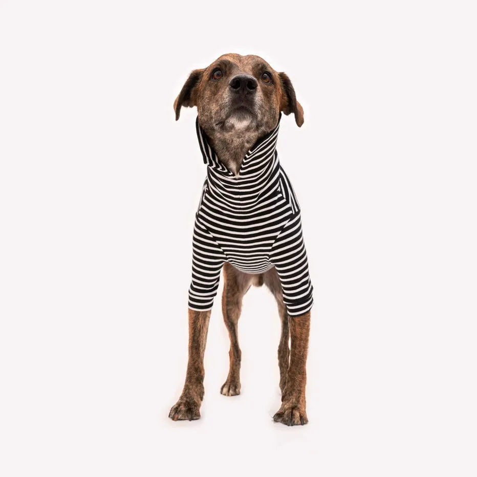 The Furryfolks - Black & White Stripe Tee