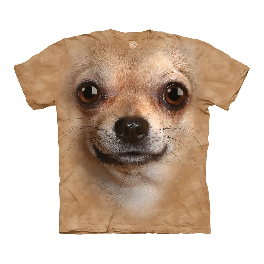 The Mountain Big Face Chihuahua Face Adult Unisex T-Shirt