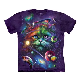 The Mountain Cosmic Cat Adult Unisex T-Shirt