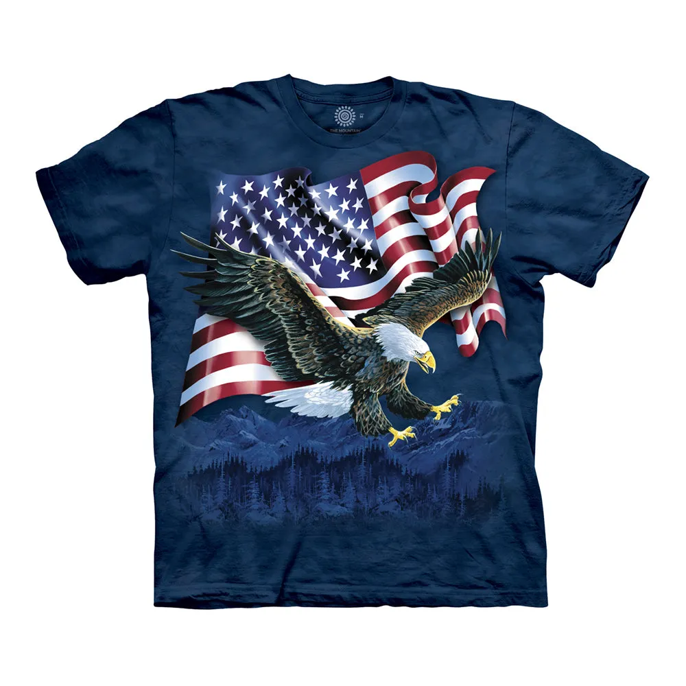 The Mountain Eagle Talon USA Flag Adult Unisex T-Shirt
