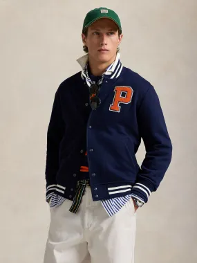 THE RL FLEECE BASEBALL JACKET Marine