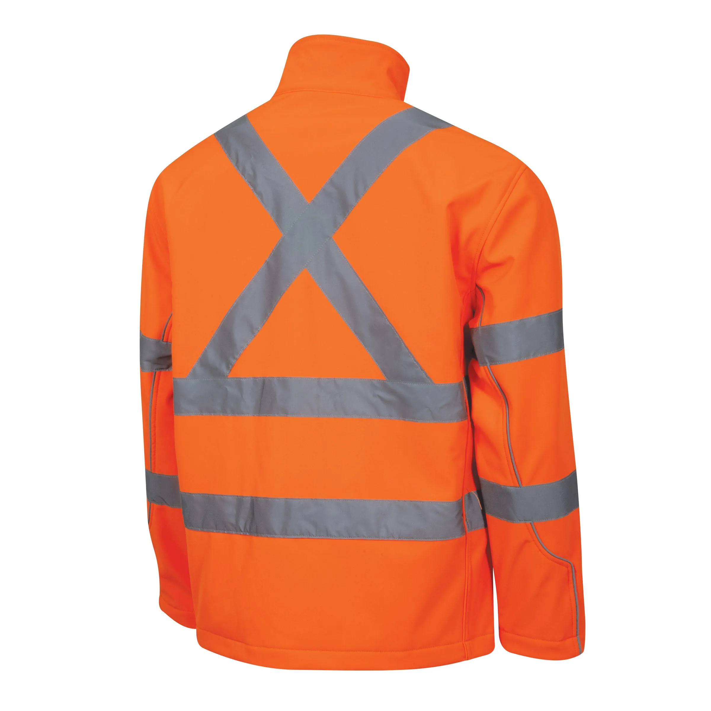 Tru Workwear Hi Vis Orange Soft Shell Jacket c/w Reflective Tape TJ1960T5
