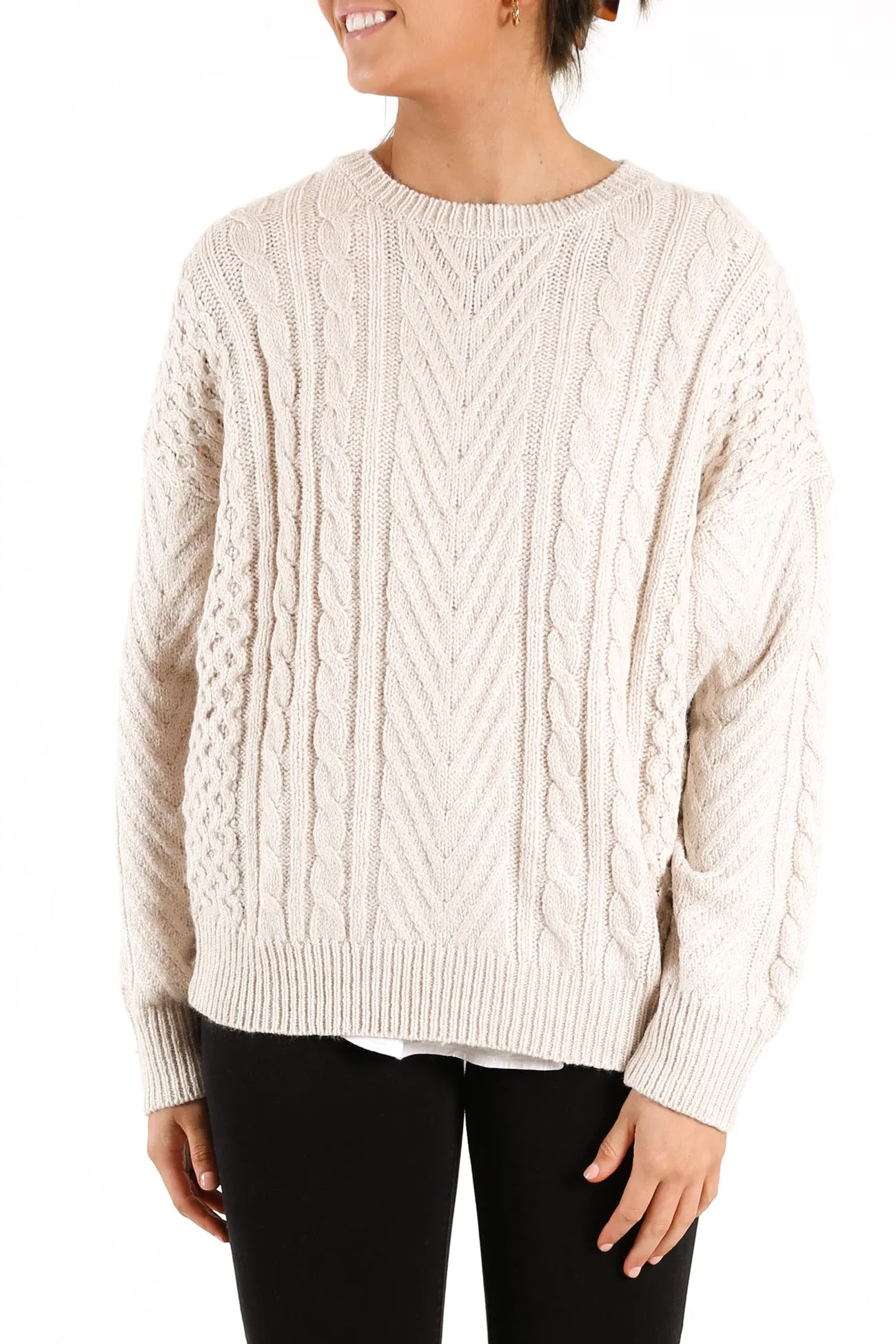 Twisted Babe Jumper Oatmeal