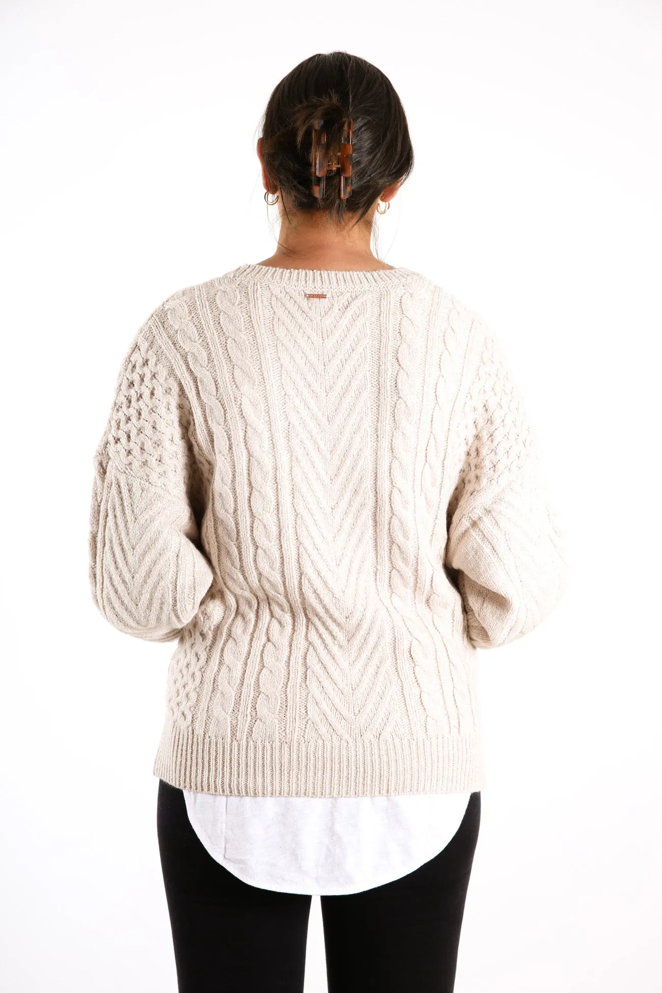 Twisted Babe Jumper Oatmeal