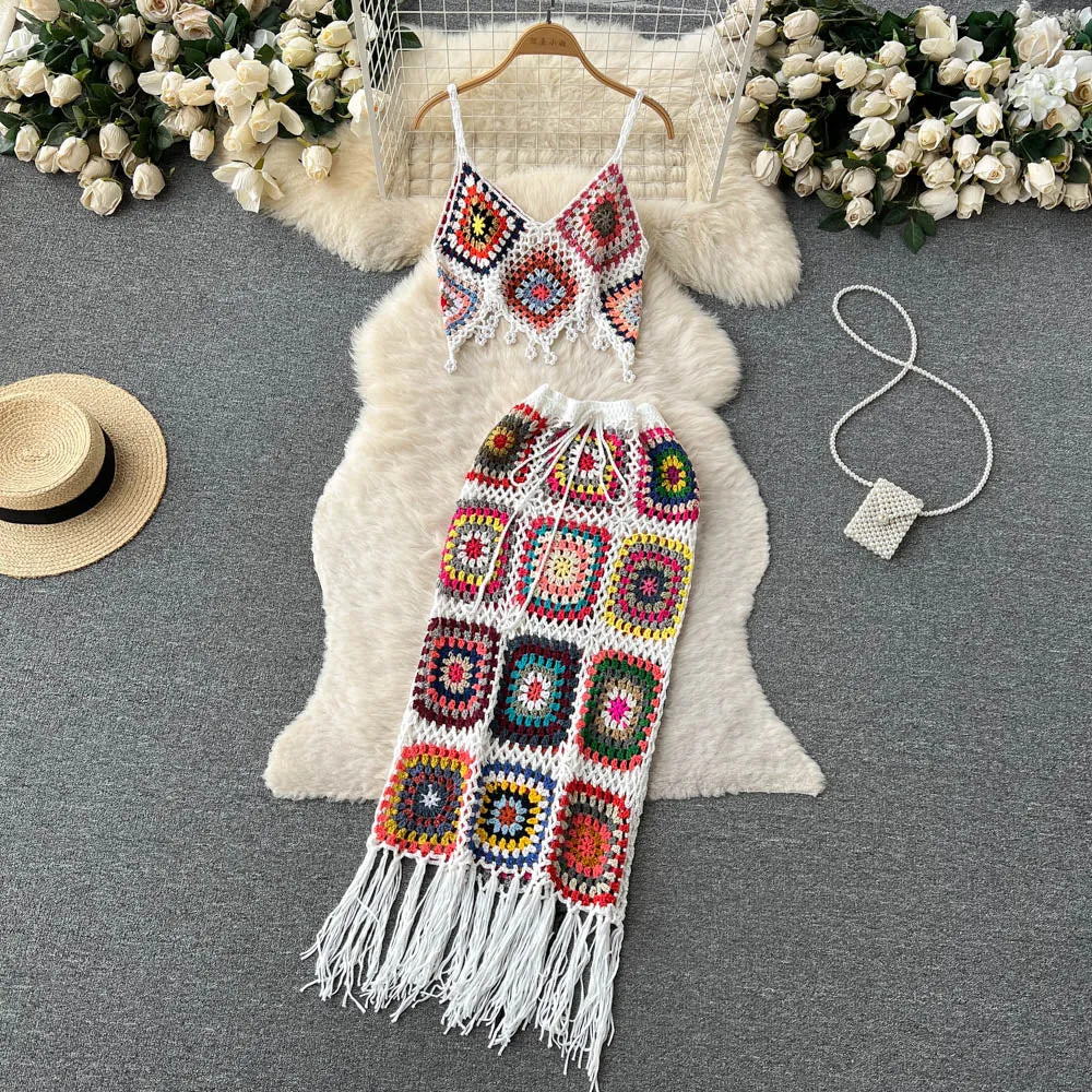 Two Piece Knitted Beach Set