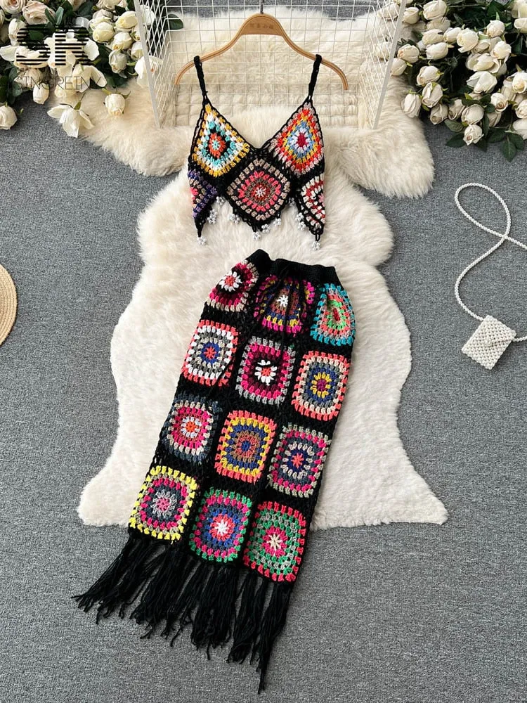 Two Piece Knitted Beach Set