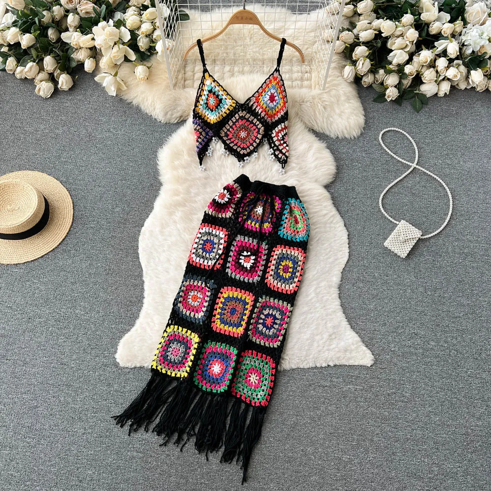 Two Piece Knitted Beach Set