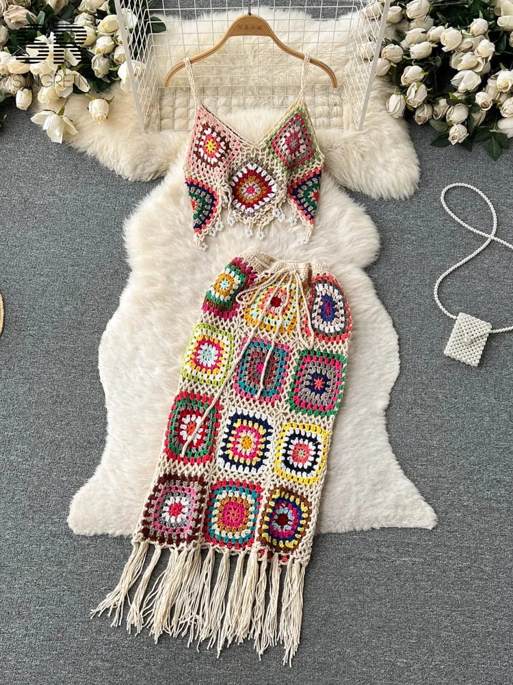 Two Piece Knitted Beach Set