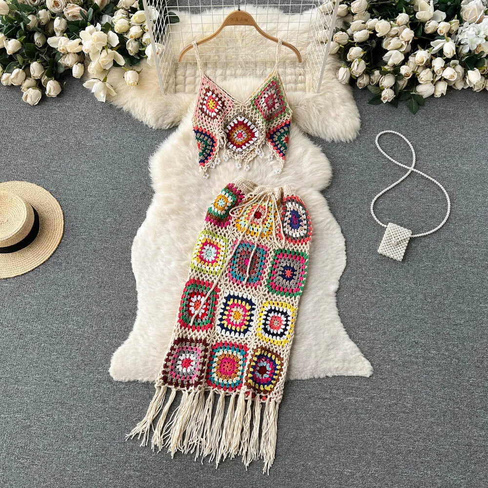 Two Piece Knitted Beach Set