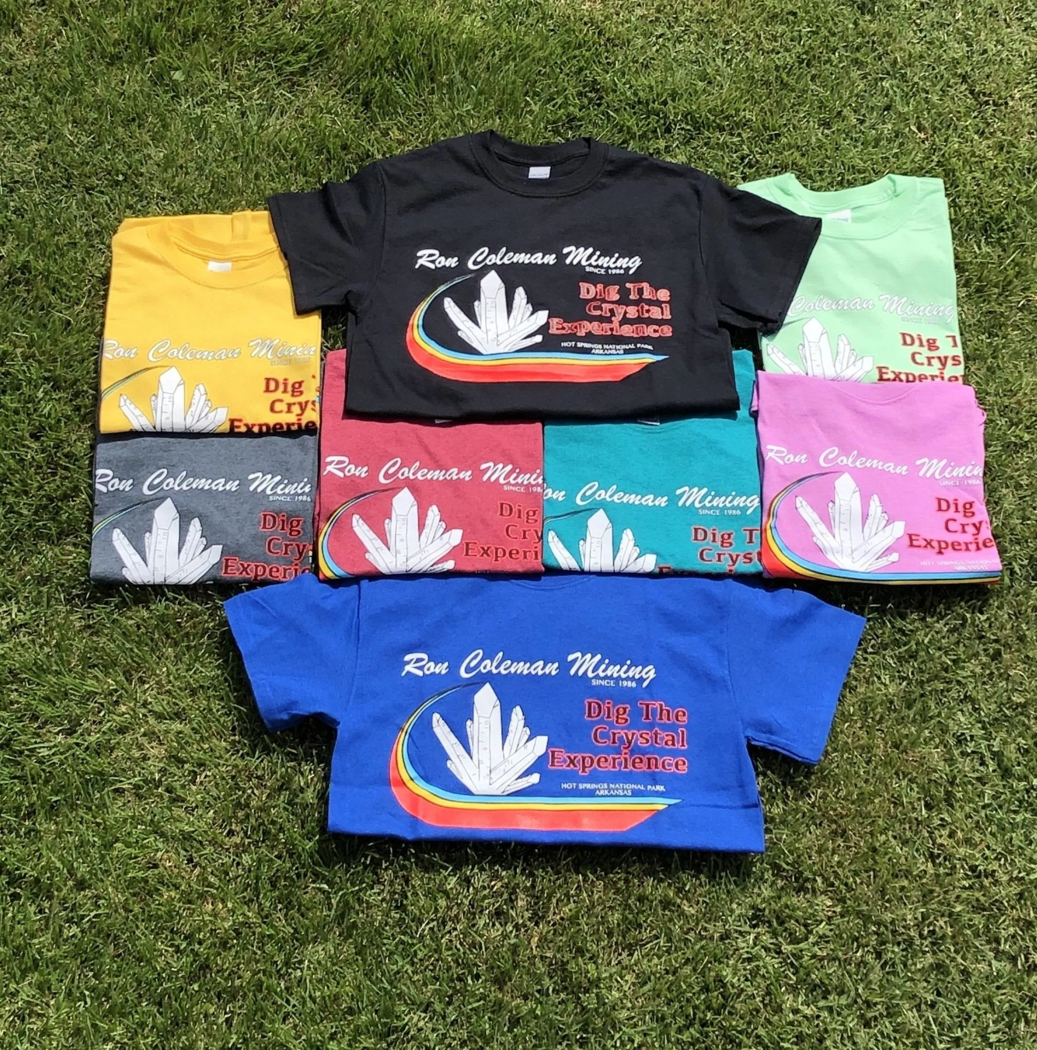 Unisex T-Shirt Short Sleeve Red Dig The Crystal Experience Souvenir