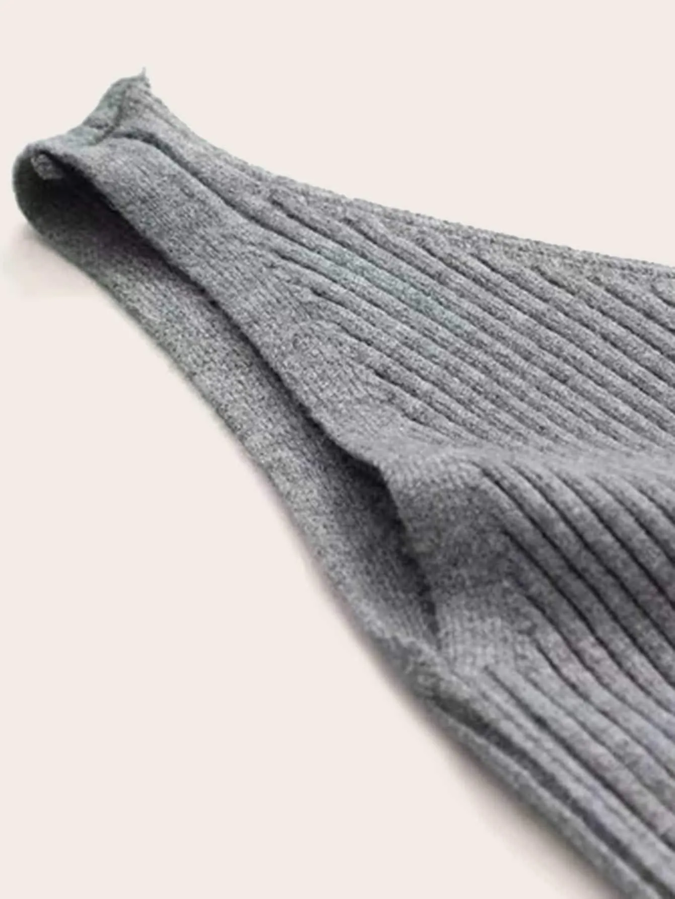 V-Neck Ribbed Knit Tank Jumper Dress