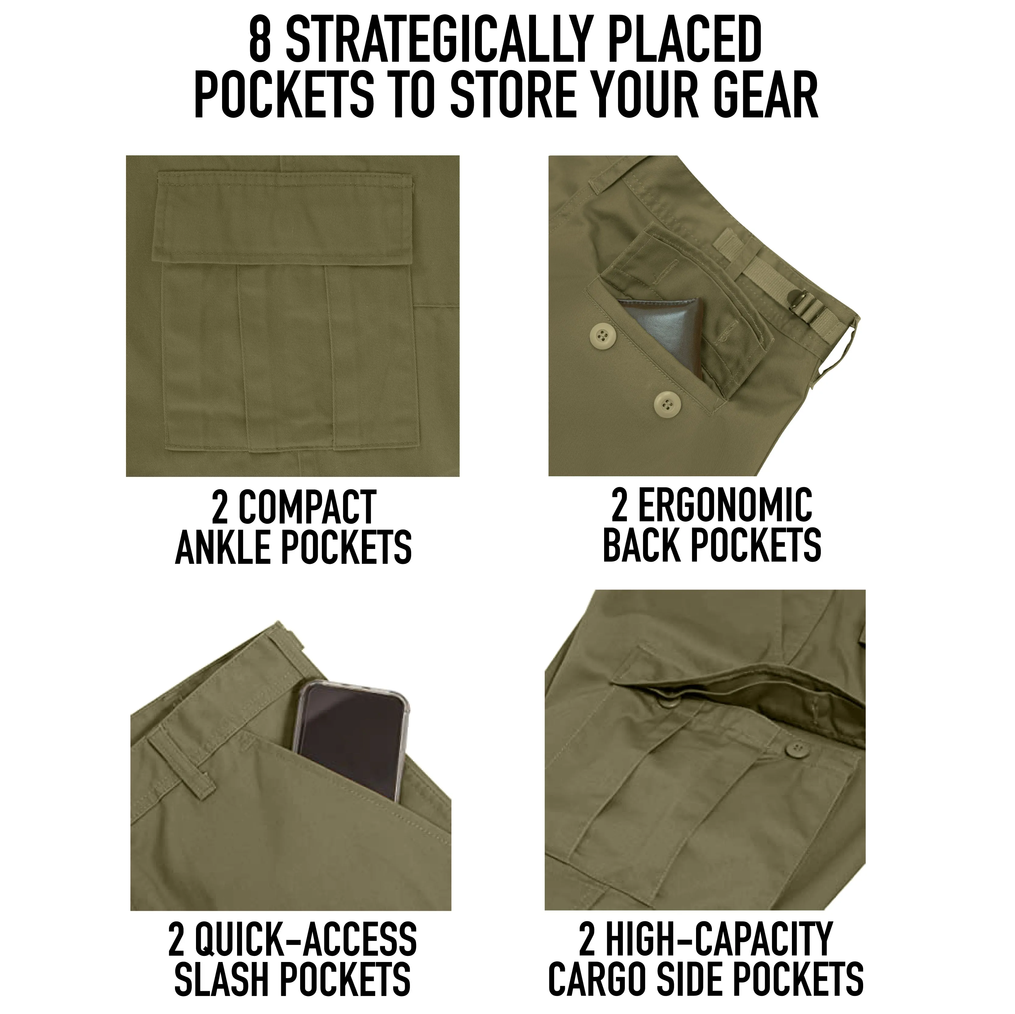 [Vintage Paratrooper] Cargo Fatigue BDU Pants