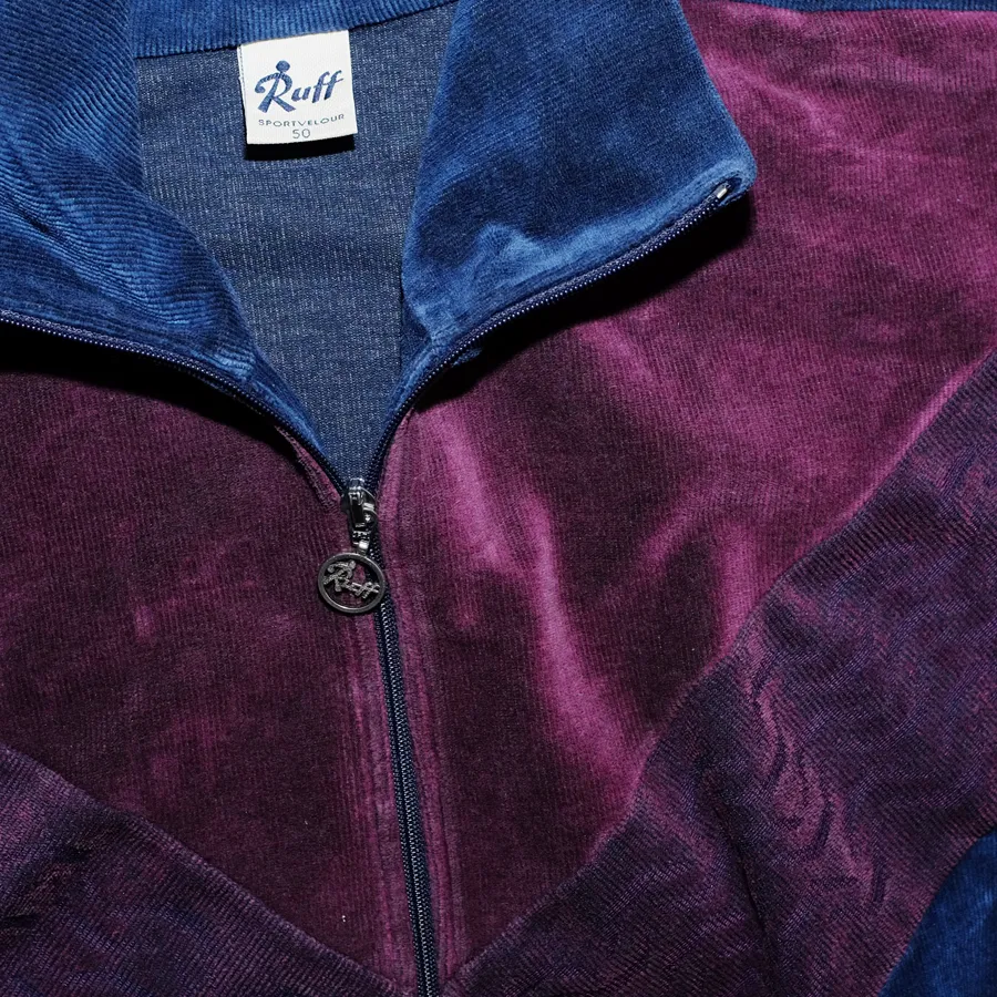 Vintage Velour Track Jacket Large