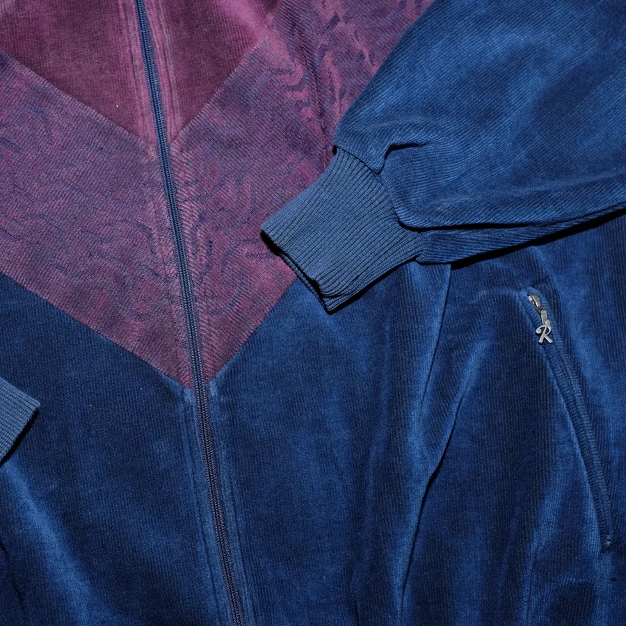 Vintage Velour Track Jacket Large