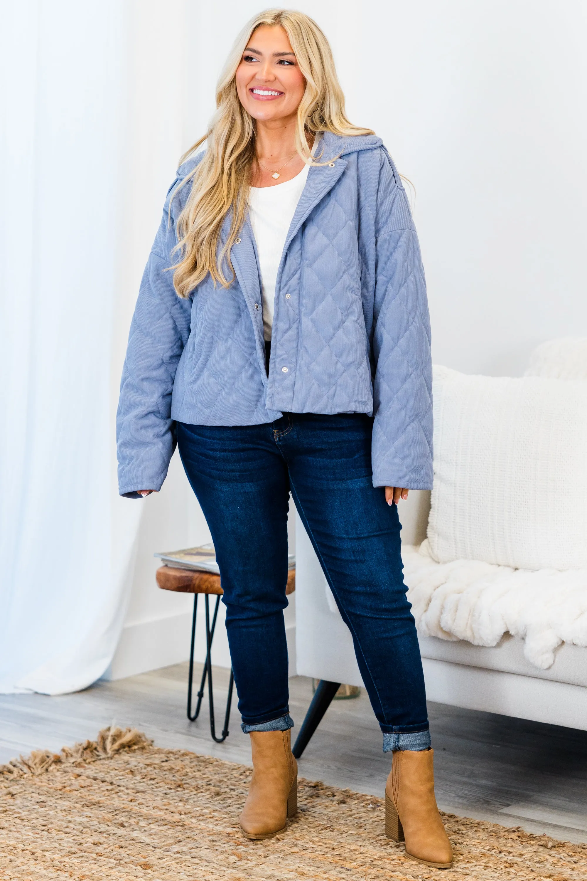 When You Come Home Jacket, Denim Blue