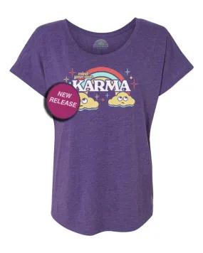 Women's Mind Your Own Karma Scoop Neck T-Shirt